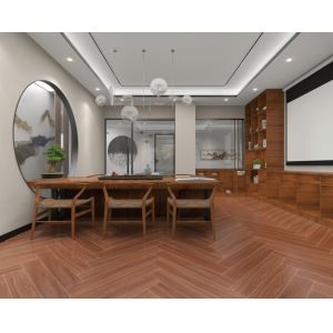 Brown Wooden Porcelain Tiles 150x900mm for Interior Wall Floor
