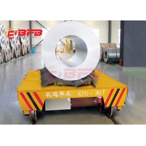 Battery Powered Material Coil Transfer Cart , Steerable Trackless Electric