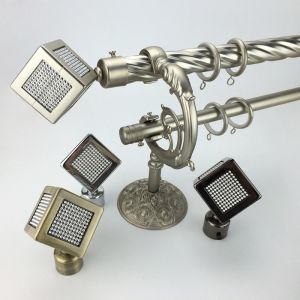 300cm Twisted Pipe Metal Curtain Rod Sets For Home