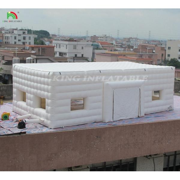 Outdoor Inflatable Event Tents With LED Light White Inflatable Wedding Tent Inflatable Cube Party Tent
