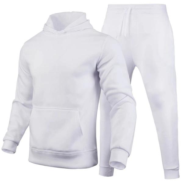High Quality 100% Polyester Heat Transfer Tracksuit Hoodie Custom Design Plain Men Sweatsuit Sets for Sublimation