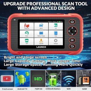 New Arrival LAUNCH X431 CRP129E PLUS Car Full System Diagnostic Tools with 8