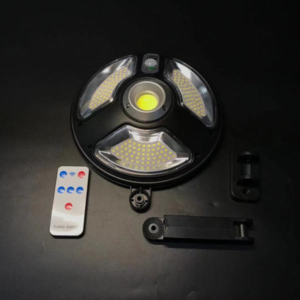 Round Waterproof PIR Motion Sensor Smart Remote Control Wall Lamp Solar Energy Outdoor Garden Solar Light