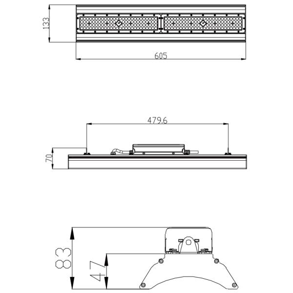 50W 100W 150W 200W IP66 Aluminum Linear LED High Bay Light With 5years Warranty For Warehouse Factory