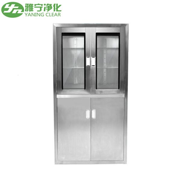 YANING Custom Stainless Steel Medicine Cabinet Medical Devices Cabinet Anesthetist Cabinet for Hospital