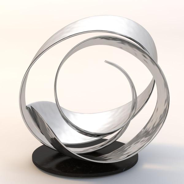 Stainless Steel Water Ripple Art Sculpture Hotel Leisure Area Design Furniture