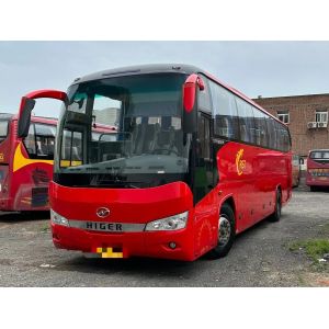 Used Commercial Bus 49 Seats Luggage Compartment 2 Doors Sealing Window With A/C 2nd Hand Higer KLQ6112