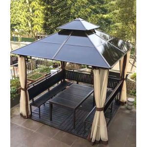 Roof Pavilion Aluminum hardtop galvanized metal High quality garden Modern
