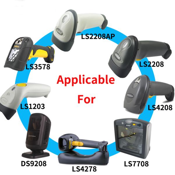 2M PS2 KB To Rj45 Barcode Scanner Cables For Symbol LS2208