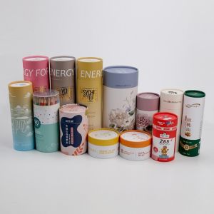 Kraft Paper Tube Packaging , Food Grade Cardboard Cylinder Container For Tea