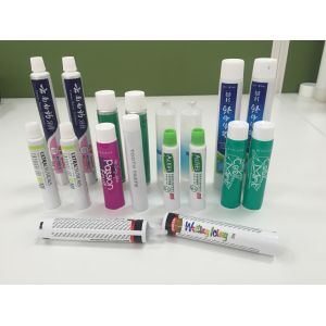 Plastic Laminated Barrier Round Toothpaste Tube Packaging With Offset Printing