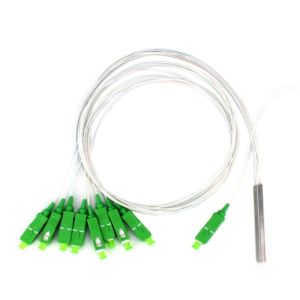 FTTH Mini PLC Fiber Optic Splitter APC Steel Tube Connector for Communication