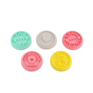 Sustainable Customized Silicone Stamp Food Grade Cookie Stamps with Wooden