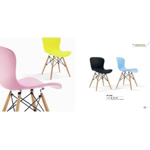China modern restaurant dining chair with wooden leg on sale
