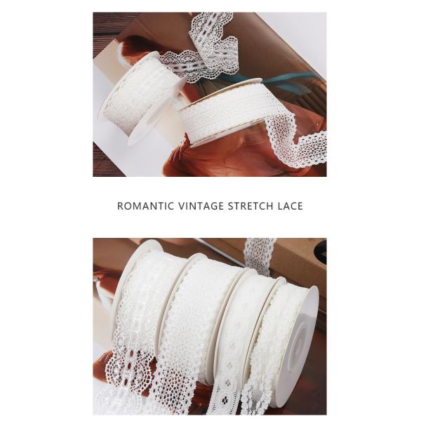 Wholesale Embroidered Flower Lace sewing Fabric Roll White Lace Ribbon lace