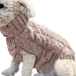 Striped dog winter clothes