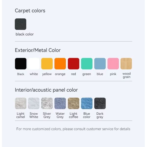 Air Ventilation Soundproof Workspace Booth for Enhanced Privacy and Focus in Large Size