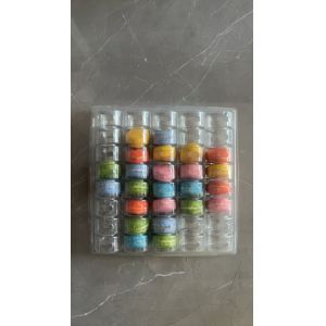 Macaron 40 Transparent Handmade Box Macaron Tray Packaging Chocolate Packaging