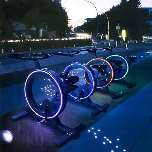 Quality Custom Multi Player Outdoor Exercise Interact Bicycle Interactive Projection for sale