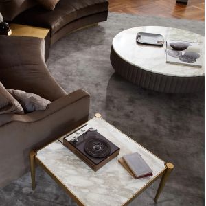 Matte Customized Coffee Table Contemporary 45cm Italian Marble