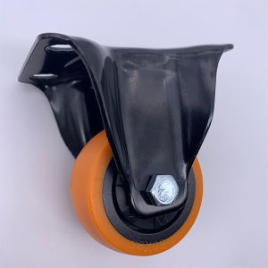 50mm Fixed Rigid Plate Polyurethane Tread Caster Wheel