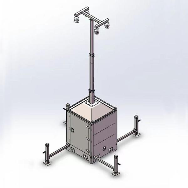 Buy Mobile Construction Site Monitoring Cabinet With 6m Telescopic Mast at wholesale prices
