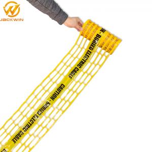 China Underground Detectable Warning Mesh Tape CAUTION ELECTRIC CABLE BELOW Size 200mm*100meters on sale