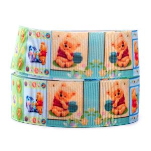 Cartoon Pattern Printing Polyester Ribbon Single Face Grosgrain Ribbon