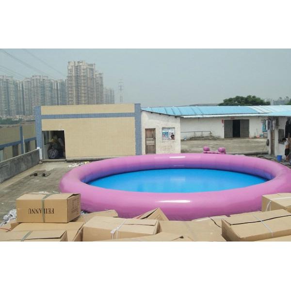 Red PVC Round Inflatable Swimming Pool / Portable Water Pools for Adults and children