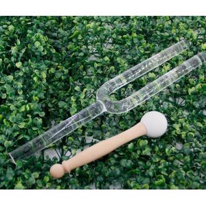 Clear tuning forks made of high purity quartz crystal