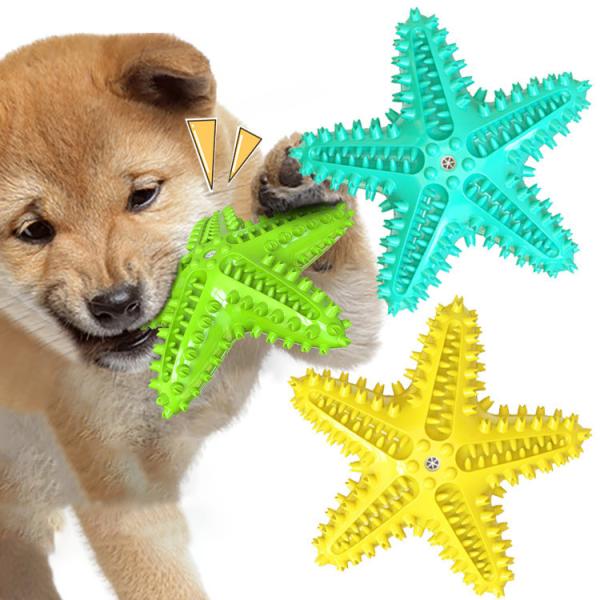 Buy Pet Starfish Squeaky Toy Teeth Cleaning Bite Resistant Dog Toy at wholesale prices