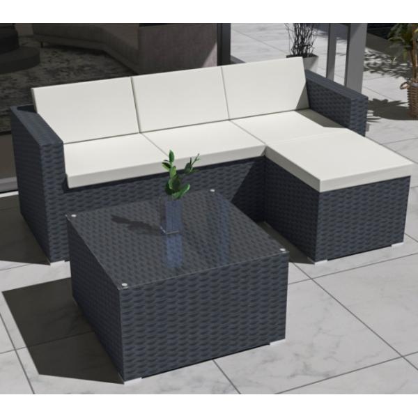 5 Seater Grey Rattan Corner Sofa Garden Sectional Patio Wicker Rattan Sofa Modern