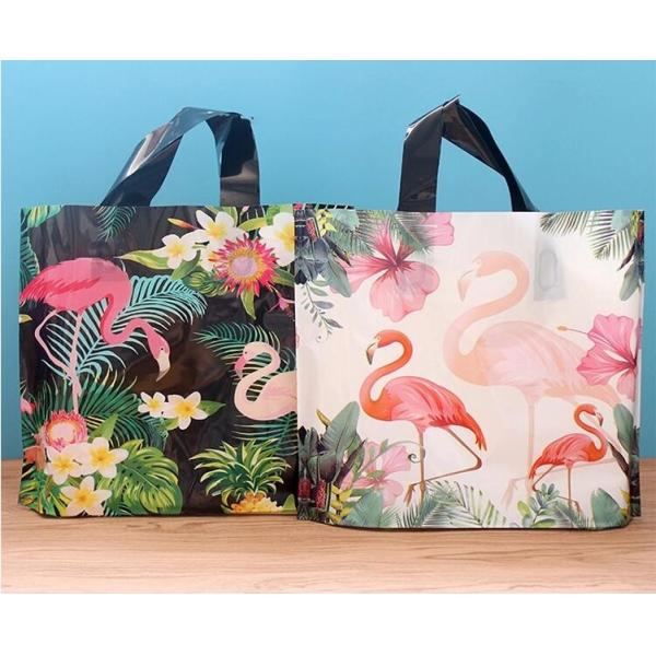 Buy Manufacturer Custom Logo Printing soft loop handle plastic bag,promotional 100% biodegradable custom printed soft loop h at wholesale prices