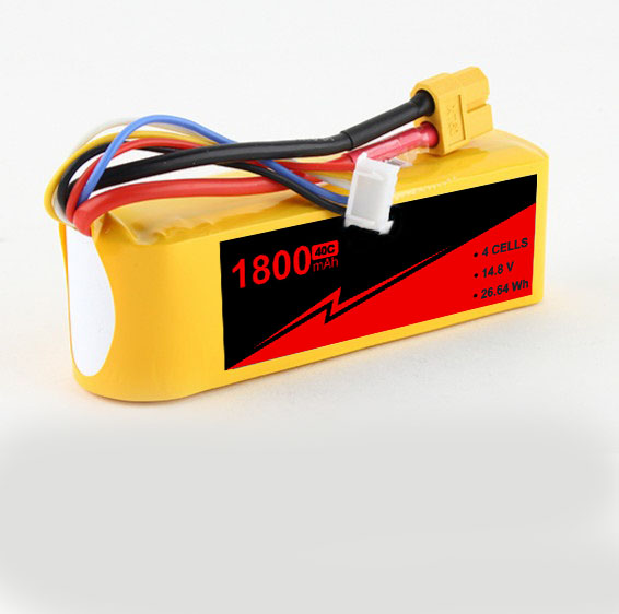 XT-60 Connector 14.8 V Lipo Battery 45C 1800mAh Lipo 4s Hard Case