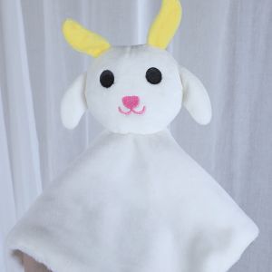 Quality White Sheep Fleece Security Blanket Newborn Lovey Stuffed Animal for sale