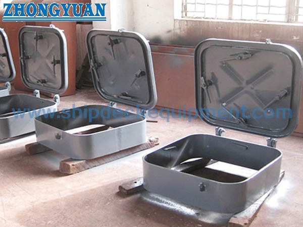 CB/T 3728 Type B Weathertight Small Steel Hatch Cover with 4 Dogs Marine Outfitting
