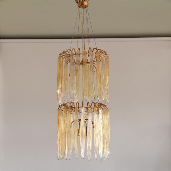 Luxury All Copper Post Modern Duplex Stair Chandelier With Creative Personality