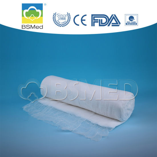 Surgical Odorless Absorbent Cotton Gauze , White Color Cotton Bandage Roll