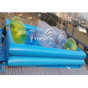 Quality Custom Double Pipes Funny Inflatable Swimming Pool Water Walking Ball Roller for sale