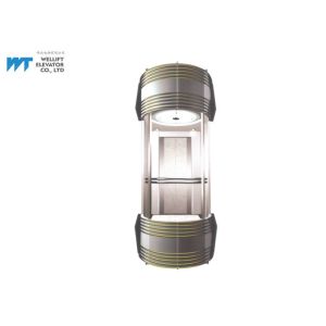 China Sight Seeing Glass Elevator Design Car Wall Stainless Steel Hairline Board on sale