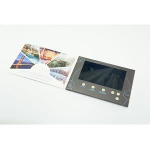 Quality Videopak Customized Hardcover Digital Lcd Video Brochure 7 Inch In Folder IPS Screen for sale