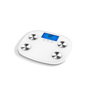 Round Edge HD LCD Display Electronic Body Fat Analyser Scale