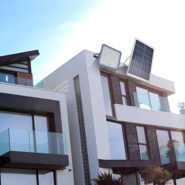 Multi - Power SMD2835 Solar Flood Lights For Courtyard IP66 with Remote Control for Yard