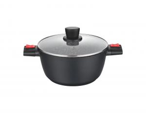 China Versatile Stick Aluminum Pot For Induction Cooktops Black on sale