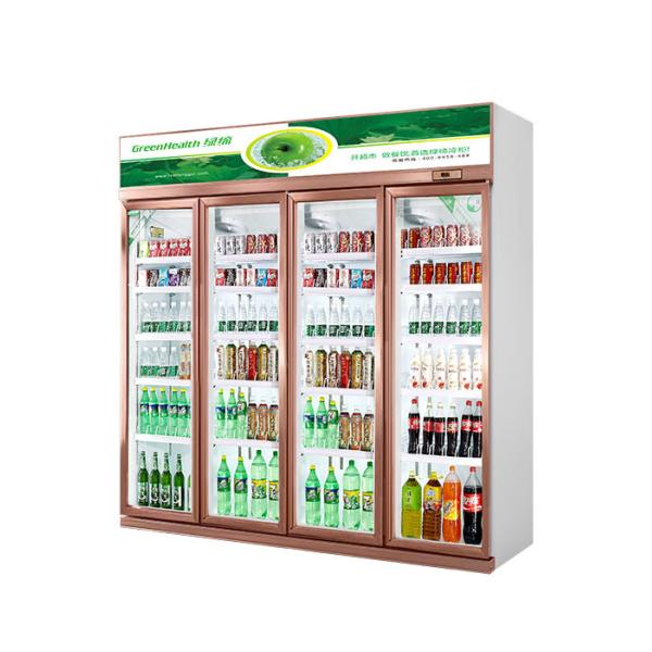 Buy Four Glass Door Combination Freezer Cooler For Beverage Display at wholesale prices