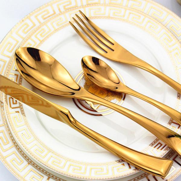 High quality Stainless steel gold cutlery/wedding flatware/tableware/dinnerware