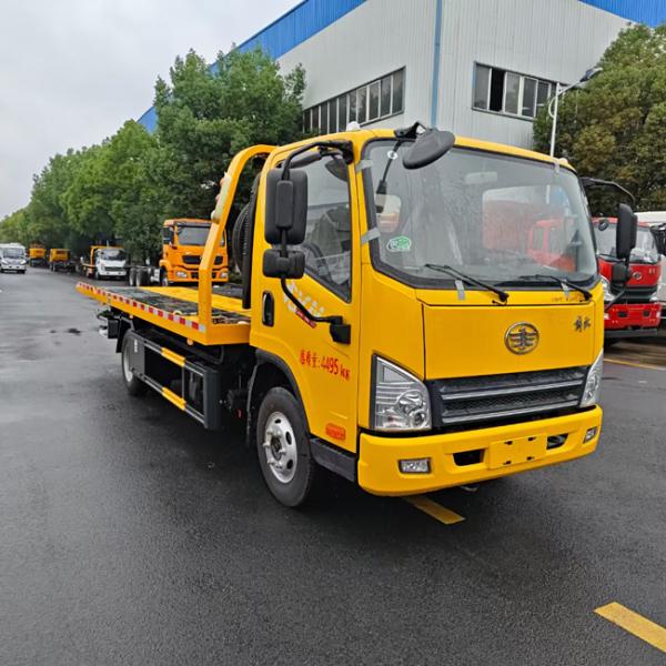 Customized 4x2 FAW 8Tons Tow Wrecker Truck With Landing Wrecker Truck Body