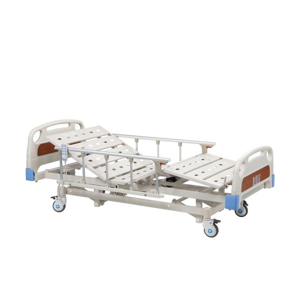 Buy Folding Metal Electric Adjustable Hospital Bed 3 Functions Remote Control at wholesale prices