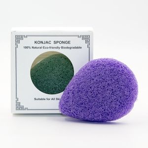 Customized Logo Tear Drop Exfoliating Konjac Sponge 2.5cm Thick