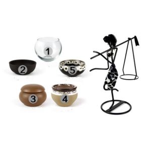 Creative Iron Art Figure Flower Succulent Pot for Home Decoration